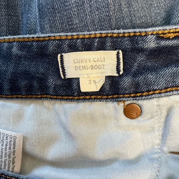 Madewell Curvy Cali Demi Boot Cut Jean Mid Rise Flare Blue Denim Jean Size 29 - Picture 11 of 14